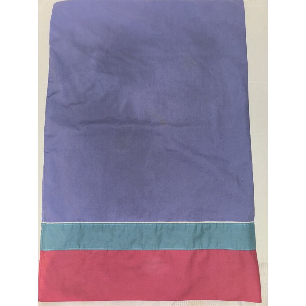 Vintage Utica JP Stevens Purple Pink Colorblock Green 1980's pillowcase